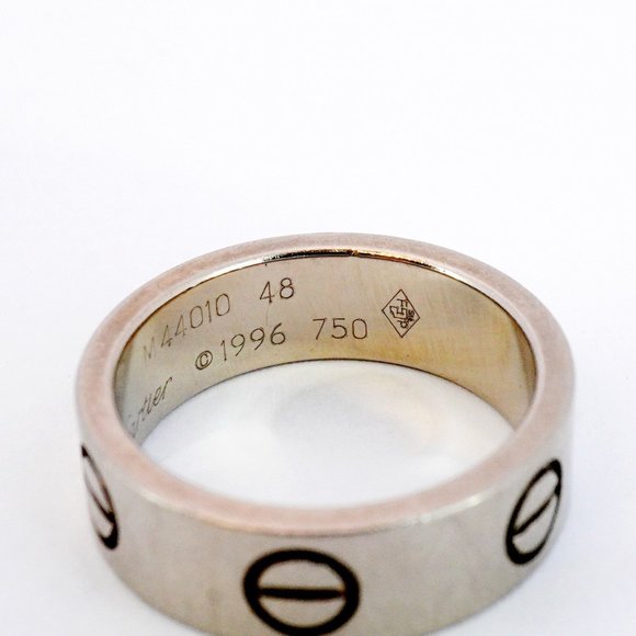 CARTIER 18k Silver Love Ring #48 - Picture 5 of 7